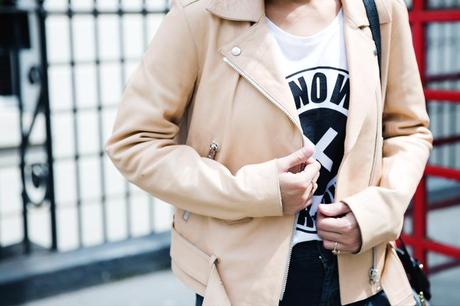 HERE AND NOW London-Street_Style-Sandro_Paris-Biker-Ripped_Jeans-26