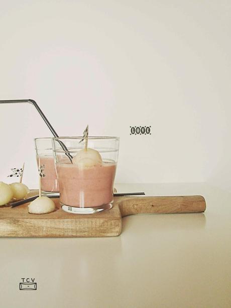 Smoothie de melón y fresas Smoothie de melón y fresas