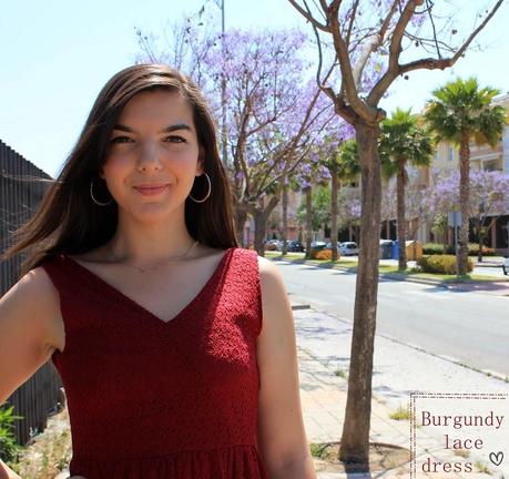 Burgundy Lace Dress