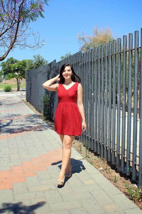 Burgundy Lace Dress