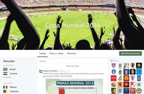 Twitter se suma al #Mundial2014 con eventos programados en la página principal mundial2014enTwitter