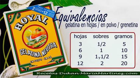 Recetas con Tofu: Tarta fría de Tofu y queso Gelatina y Grenetina: Equivalencias entre la gelatina en hojas, la gelatina en polvo en sobres y la grenetina.