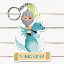 Etiquetando, a vueltas con los regalos personalizados, esta vez FUN CHOICES. Fun Bag Tags Caballero en su dragón Fun choices, etiquetas infantiles, regalos personalizados, blog soloyo