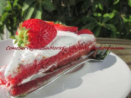 Pastel Fresas con nata. pastel fresas
