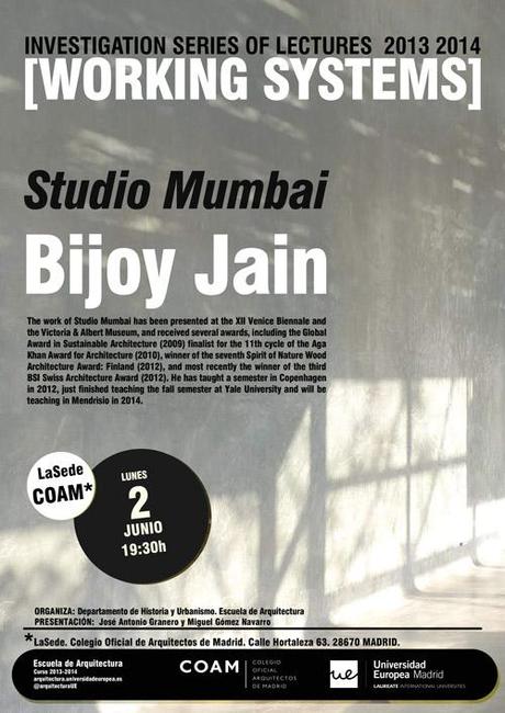 Conferencia de Bijoy Jain en el COAM Conferencia de Bijoy Jain en el COAM