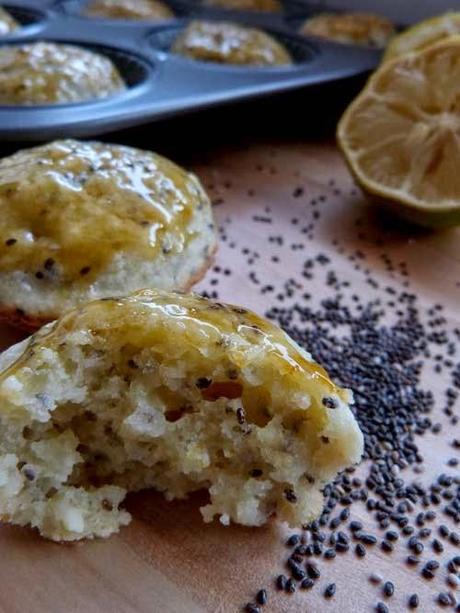 muffins de limón, ricota y chía | receta repetida, semillas nuevas