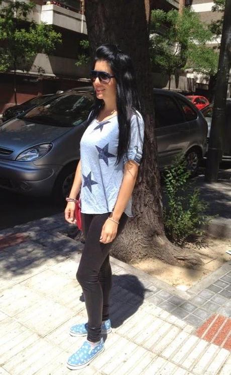 Camiseta de estrelllas azul bebé Camiseta de estrelllas azul bebé