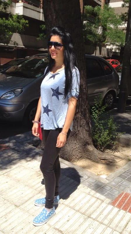 Camiseta de estrelllas azul bebé Camiseta de estrelllas azul bebé