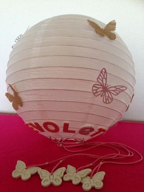 Lampara de papel personalizada. Lampara de papel personalizada.