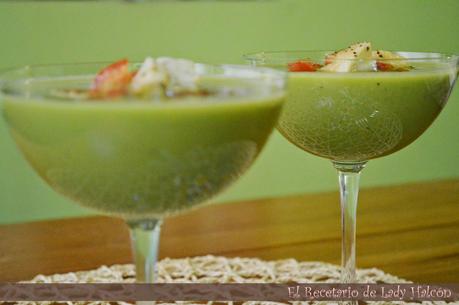 Crema templada de guisantes con lomos de merluza austral de La Sirena Crema templada de guisantes con lomos de merluza austral de La Sirena