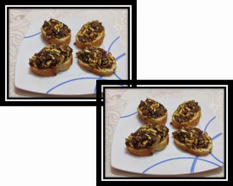 TOSTA DE MORCILLA DE ARROZ CON PIÑONES TOSTA DE MORCILLA DE ARROZ CON PIÑONES