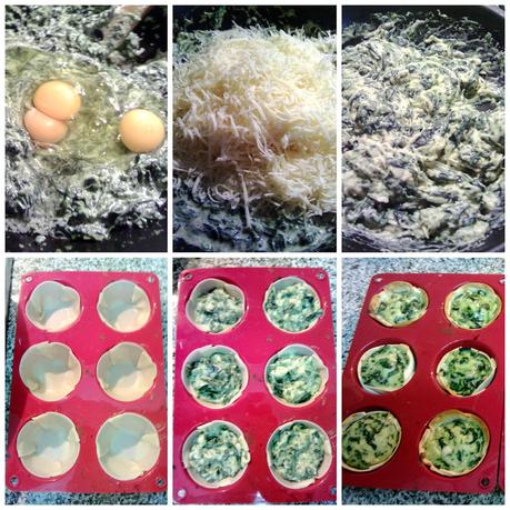 Mini Quiche de Espinacas • Tartaletas de Verdura Mini Quiche de Espinacas • Tartaletas de Verdura paso a paso