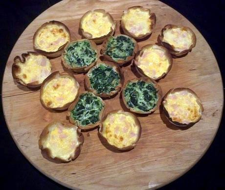 Mini Quiche de Espinacas Mini Quiche de Espinacas