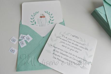 El Bautizo Cumpleaños de Martín. Invitaciones y más