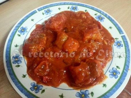 Bacalao frito con tomate Bacalao frito con tomate