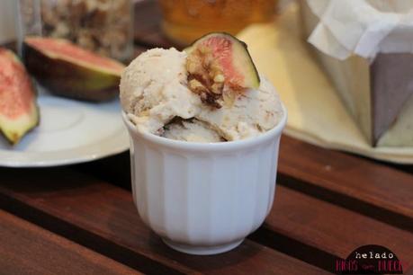 helado de higos con nueces