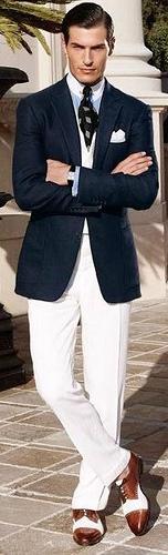Ellos también pueden estar muy elegantes de blanco Blanco: El color del Verano