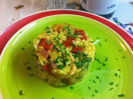 Paella Con Lomo Y Dos Pimientos Paella Con Lomo Y Dos Pimientos