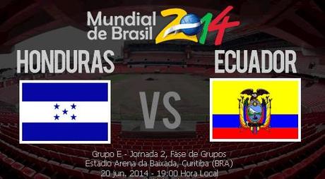 Partido Ecuador vs Honduras Grupo E Mundial 2014