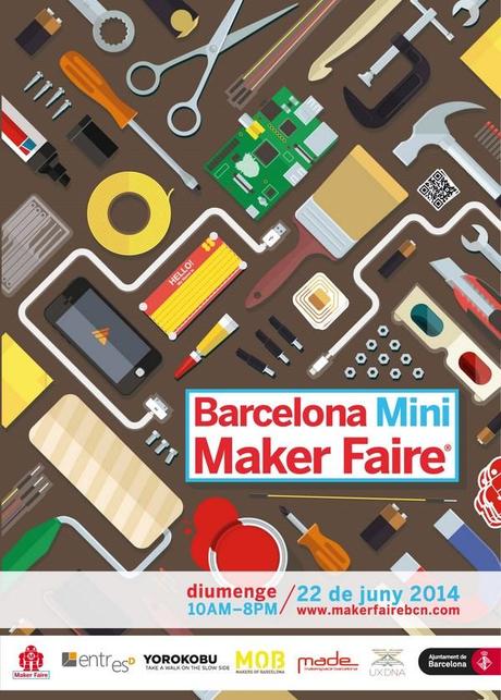 Crea, fabrica, recicla y hackea en la Mini Maker Faire Barcelona. POSTER FINAL A6 FRONT SIDE PRINT