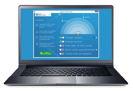 Steganos Online Shield VPN - Laptop Protegido