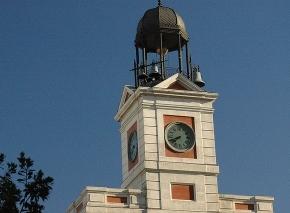 Reloj de la puerta del Sol en Madrid