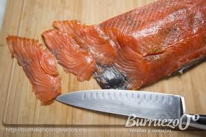Como preparar salmón marinado o gravlax Rodajas de salmón