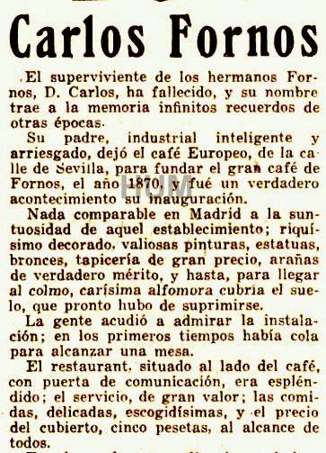 Nueva biografía del Café de Fornos