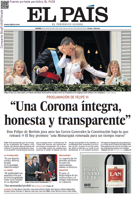 NOsóloDOCUMENTAlcalá: Momento histórico, Felipe VI proclamado Rey de España. Sí a la regeneración de nuestra democracia pasando sin más dilación de los gestos y de las palabras a los hechos consumados. NOsóloDOCUMENTAlcalá: Momento histórico, Felipe VI proclamado Rey de España. Sí a la regeneración de nuestra democracia pasando sin más dilación de los gestos y de las palabras a los hechos consumados.