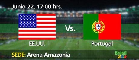 Partido Estados Unidos vs Portugal Grupo G Mundial 2014