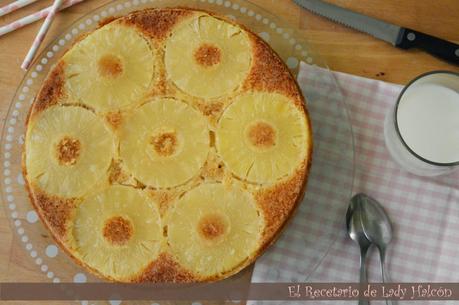 Tarta invertida de piña Tarta invertida de piña