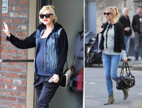 Preggo Style. Pregnant Gwen Stefani Stops By An Acupuncture Studio