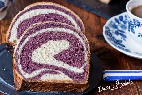 PAN DE MOLDE DE DOS SABORES (CON MERMELADA DE MORAS)