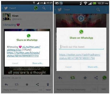 Aparentemente Twitter estaría probando un botón para compartir contenido en Whatsapp twitter-whatsapp-share-button