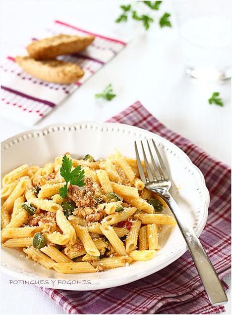 Macarrones con chichas Macarrones con chichas