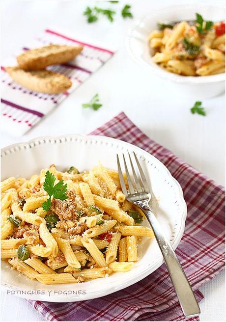 Macarrones con chichas Macarrones con chichas
