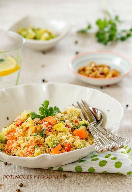 Ensalada de cuscús con aguacate Ensalada de cuscús con aguacate