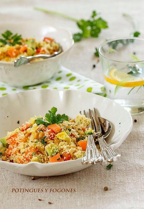 Ensalada de cuscús con aguacate Ensalada de cuscús con aguacate