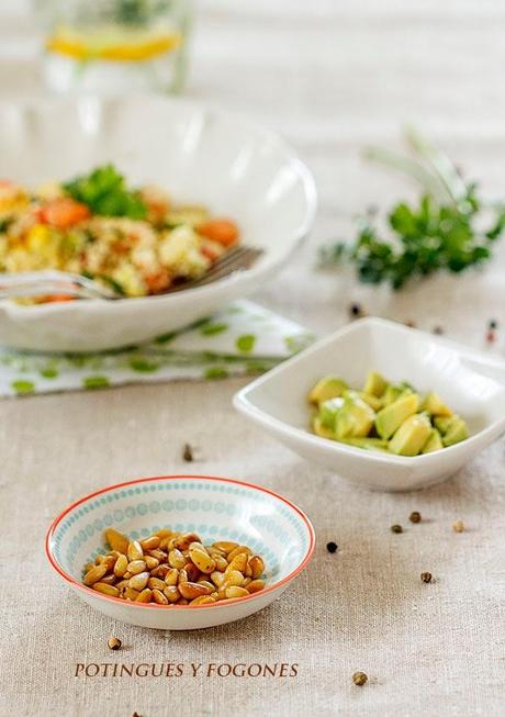 Ensalada de cuscús con aguacate Ensalada de cuscús con aguacate