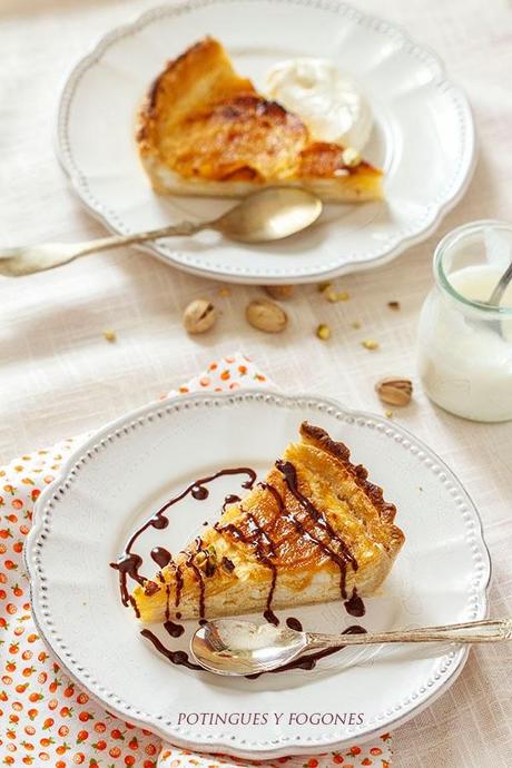 Tarta de requesón y manzana Tarta de requesón y manzana