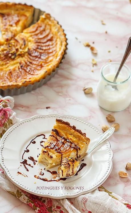 Tarta de requesón y manzana Tarta de requesón y manzana