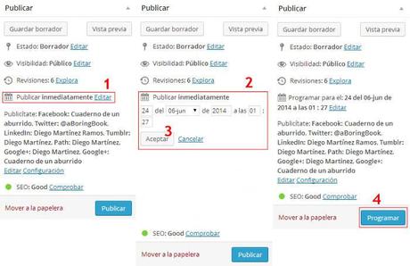 Programar la publicación de una entrada en WordPress