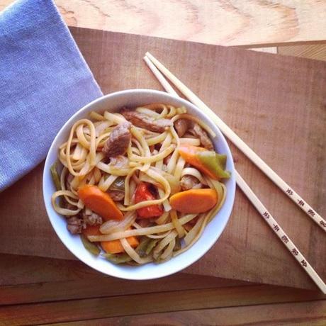 Tallarines improvisados Tallarines improvisados