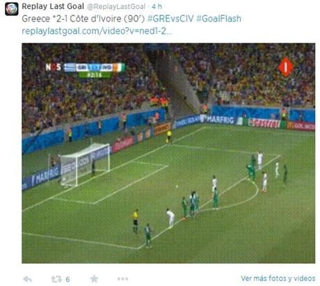 ReplayLastGoal es un Twitter bot que publica el vídeo del útimo gol del Mundial replaylastgoal