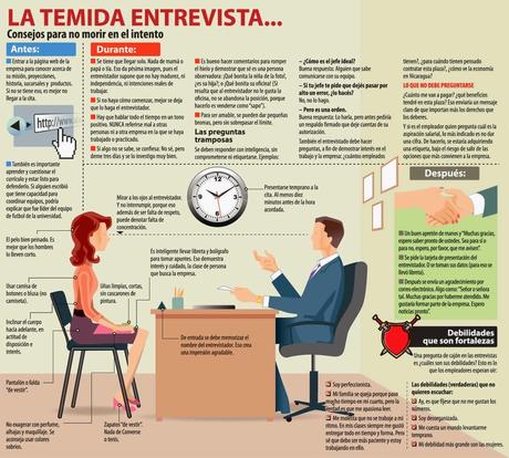 Cómo no morir en una entrevista de trabajo #Infografía #Consejos #Empleo