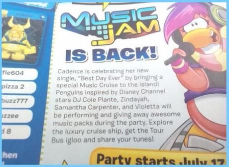  Music Jam en Club Penguin: ¿Personajes de Disney? Julio 2014