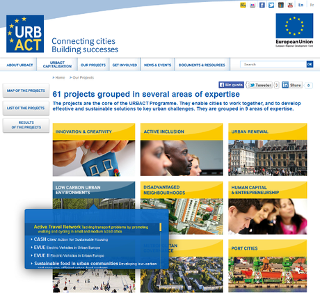 Cómo aprender de otras ciudades: buceando en los resultados del programa URBACT Viendo los proyectos de URBACT - clic para ir a la página