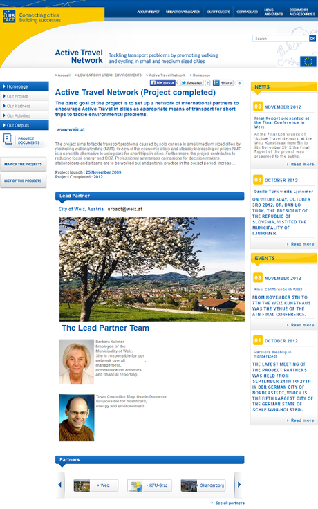 Cómo aprender de otras ciudades: buceando en los resultados del programa URBACT Página principal del proyecto - clic para visitarla