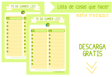 lista de cosas por hacer este verano