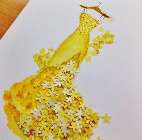 Ilustraciones Grace Ciao Grace Ciao – ilustradora de moda – pétalos de flores – diseños de moda – alta costura – pret a porter – imágenes de moda –decoración flores